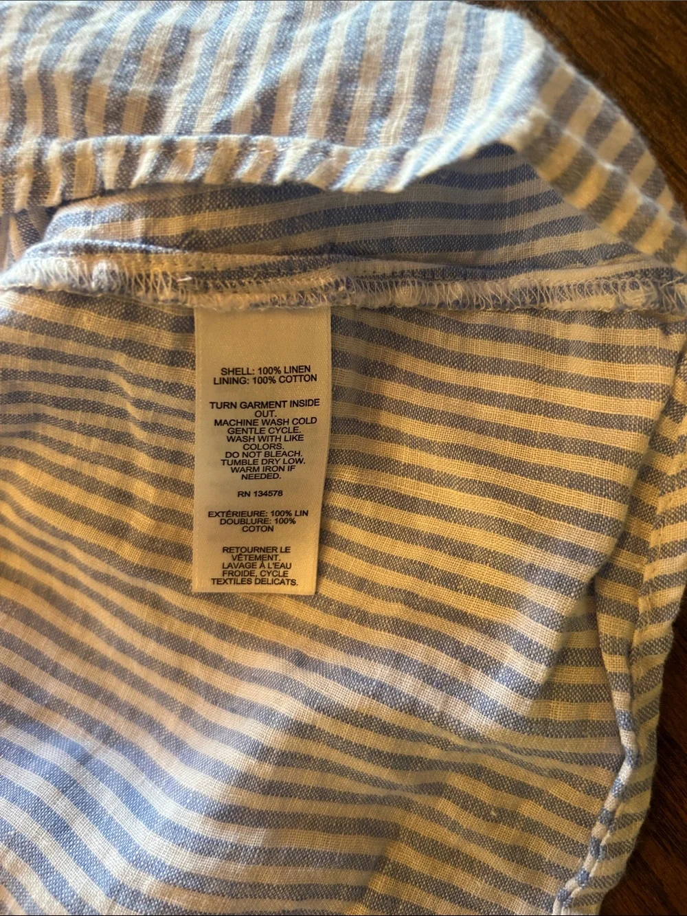 Vineyard Vines Blue & White Striped Smocked Summer Dress - Picture 3 of 8